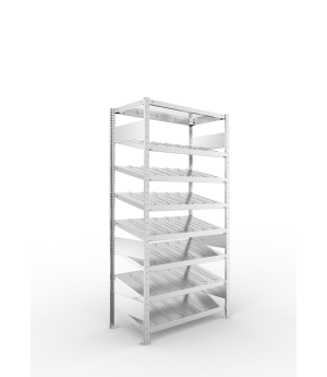 Schrägbodenregal Grundregal 2000×1000×500 mm, 200 kg Fachlas