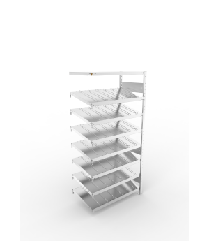 Schrägbodenregal Anbauregal 2000×1000×500 mm, 200 kg Fachlas