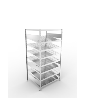 Schrägbodenregal Grundregal 2000×1000×800 mm, 200 kg Fachlas