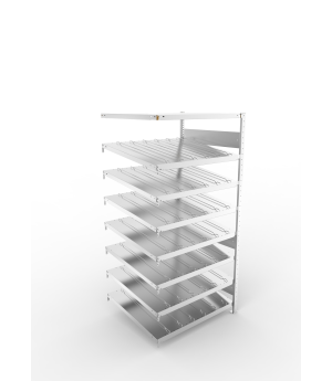 Schrägbodenregal Anbauregal 2000×1000×800 mm, 200 kg Fachlas