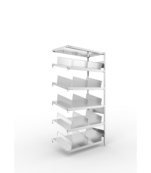 Schrägbodenregal CLIP S3 AR KANBAN 2000x1000x500 mm 14° verz