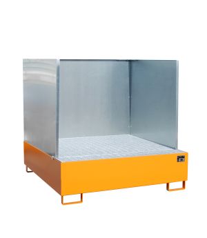 Auffangwanne 450 l, 1480×1460×1360 mm, Stahl lackiert, mit G