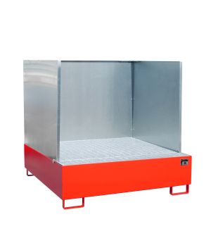 Auffangwanne 450 l, 1480×1460×1360 mm, Stahl lackiert, mit G