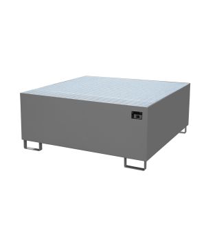 Auffangwanne 1000 l, 1460×1460×630 mm, Stahl lackiert, mit G