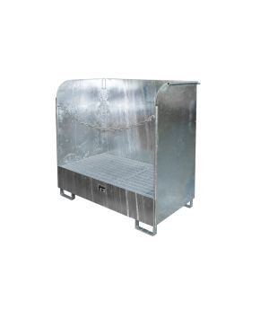 Gefahrstoffdepot 220 l Auffangvolumen, 1420×795×1370 mm, für