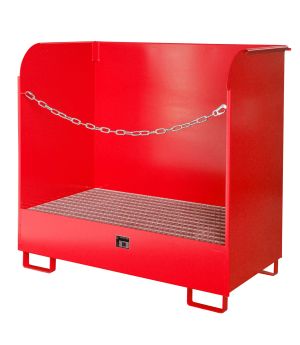 Gefahrstoffdepot 220 l Auffangvolumen, 1420×795×1370 mm, für