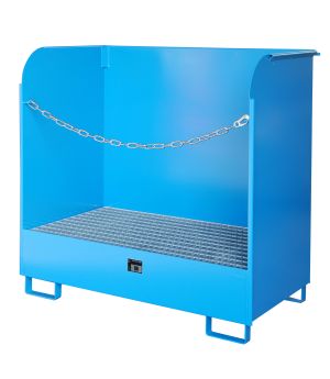 Gefahrstoffdepot 220 l Auffangvolumen, 1420×795×1370 mm, für