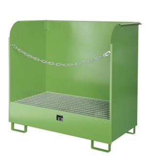 Gefahrstoffdepot 220 l Auffangvolumen, 1420×795×1370 mm, für