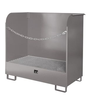 Gefahrstoffdepot 220 l Auffangvolumen, 1420×795×1370 mm, für