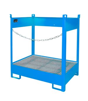 Fass-Stapelpalette FSP-2, für 2 Fässer (200 l), 1400×910×149