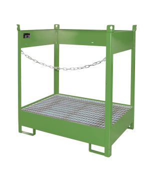Fass-Stapelpalette FSP-2, für 2 Fässer (200 l), 1400×910×149