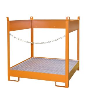 Fass-Stapelpalette FSP-4, für 4 Fässer (200 l), 1400×1400×14