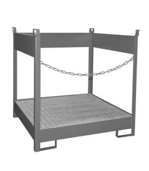 Fass-Stapelpalette FSP-4, für 4 Fässer (200 l), 1400×1400×14