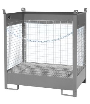 Fass-Stapelpalette FSP-2 D, für 2 Fässer (200 l), 1400×910×1