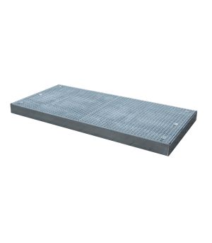 Flächenschutzwanne 178 l, 2000×1000×123 mm, Stahl verzinkt, 