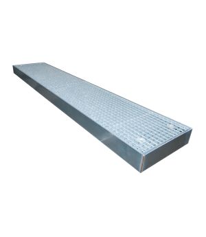 Flächenschutzwanne 111 l, 2500×500×123 mm, Stahl verzinkt, m