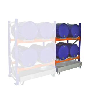 Fassregal mit Auffangwanne 3001, 1430×1200×2000 mm, 215 l Au