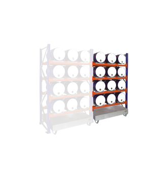 Fassregal mit Auffangwanne 3007, 1430×1200×2500 mm, 215 l Au
