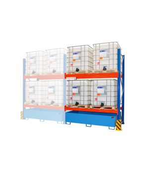 Umweltregal UR-A 2200, 2300×1300×3000 mm, 1000 l Auffangvolu