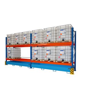 Umweltregal UR-G 3300, 3500×1300×3000 mm, 1000 l Auffangvolu