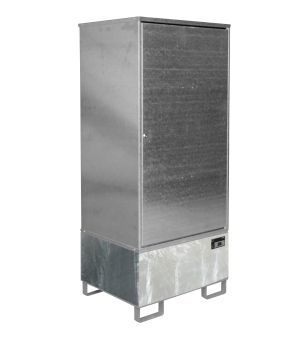 Gefahrstoffdepot 200 l Auffangvolumen, 840×690×1930 mm, für 