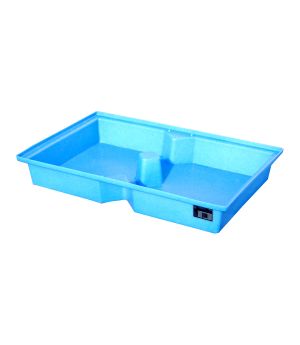 Auffangwanne 100 l, 1200×800×195 mm, Polyethylen (PE), Blau