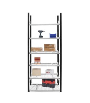 Drahtgitterbodenregal Grundregal ORION PLUS, 2.500×1.000×500 mm, verkehrsweiss