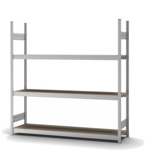 Großfachregal Grundregal ORION PLUS, 2.000×2.000×400 mm, Spanplatte natur