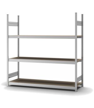 Großfachregal Grundregal ORION PLUS, 2.000×2.000×500 mm, Spanplatte natur
