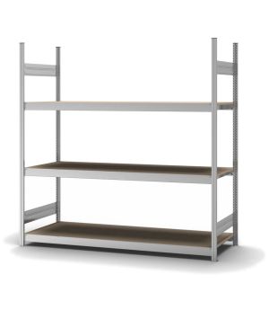 Großfachregal Grundregal ORION PLUS, 2.000×2.000×600 mm, Spanplatte natur