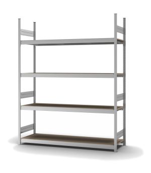 Großfachregal Grundregal ORION PLUS, 2.500×2.000×500 mm, Spanplatte natur