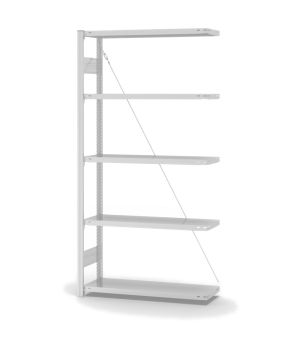 Antibakterielles Regal Anbauregal ORION PLUS, 2.000×1.000×300 mm, verkehrsweiss