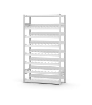Weinflaschenregal Grundregal ORION PLUS, 1.750×1.000×300 mm, lichtgrau