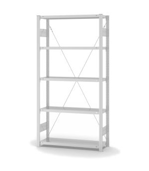 Lebensmittelregal Grundregal ORION PLUS, 2.000×1.000×300 mm, weiss