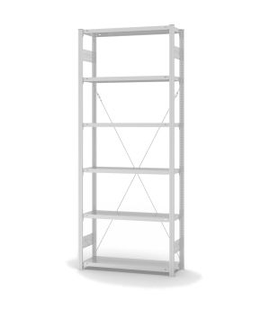 Lebensmittelregal Grundregal ORION PLUS, 2.500×1.000×300 mm, weiss