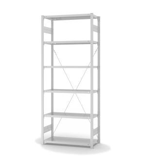 Lebensmittelregal Grundregal ORION PLUS, 2.500×1.000×400 mm, weiss