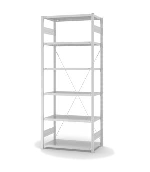 Lebensmittelregal Grundregal ORION PLUS, 2.500×1.000×500 mm, weiss