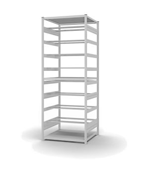 Pendelhefterregal Grundregal ORION PLUS, 2.700×1.000×800 mm, lichtgrau