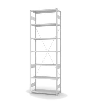 Antibakterielles Regal Grundregal ORION PLUS, 3.000×1.000×400 mm, verkehrsweiss