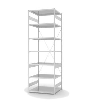 Lebensmittelregal Grundregal ORION PLUS, 3.000×1.000×800 mm, weiss