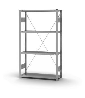 Edelstahlregal Grundregal ORION PLUS, 1.750×1.000×300 mm, Edelstahl