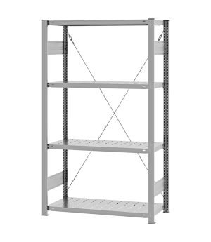 Edelstahlregal Grundregal ORION PLUS, 1.750×1.000×400 mm, Edelstahl