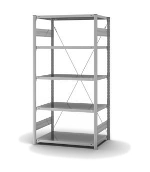 Edelstahlregal Grundregal ORION PLUS, 2.000×1.000×600 mm, Edelstahl