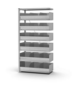 Schüttgutregal Anbauregal ORION PLUS, 2.000×1.000×400 mm, verzinkt