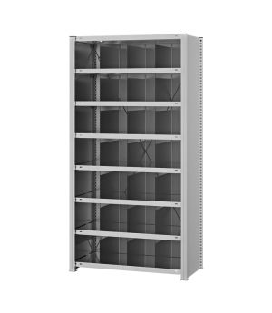 Fächerregal Grundregal ORION PLUS, 2.000×1.000×400 mm, verzinkt