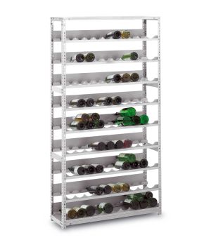 Weinflaschenregal Grundregal WR, 1.500×1.000×300 mm, lichtgrau
