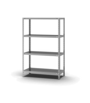 Fachbodenregal Grundregal WR, 1.500×1.000×400 mm, verzinkt