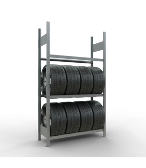 Reifenregal Grundregal 2000x1150x400 mm 3 Ebenen á 1150 mm, verzinkt