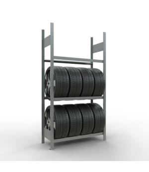 Reifenregal Grundregal 2000x1050x400 mm 3 Ebenen á 1050 mm, verzinkt