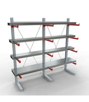 Kragarmregal K 6000 Komplettregal einseitig, 3000x3000x750 mm (HxBxT), 5 Lagerebenen SCHULTE Lagertechnik